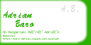 adrian baro business card